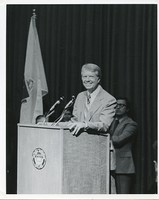 Carter, Jimmy speaking at Boston College