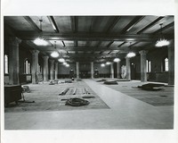 Bapst Library interior: old auditorium, cleared before renovation