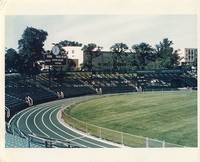 Alumni Stadium and track under construction