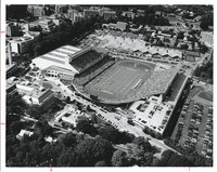 Alumni Stadium and Silvio O. Conte Forum aerial view