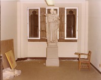 Gasson Hall interior: statue