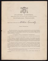 Image: Certificate issued by Archbishop J. Williams, 1879