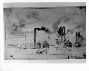 Steamboats at Cairo, Illinois