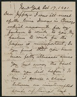 Letter, October 17, 1901, Peter Dunne to James Jeffrey Roche