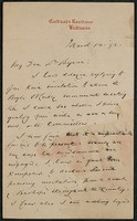 Letter, March 14, 1892, Cardinal James Gibbons to James Jeffrey Roche
