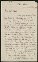 Letter, April 11, 1905, John Hay to James Jeffrey Roche