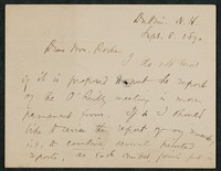 Letter, September 8, 1890, Thomas Wentworth Higginson to James Jeffrey Roche