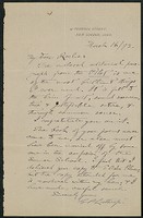 Letter, March 16, 1893, George Parsons Lathrop to James Jeffrey Roche