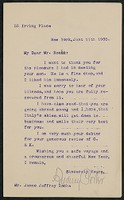 Letter, January 11, 1905, Sydney Porter to James Jeffrey Roche