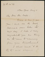 Letter, August 4, 1905, Sydney Porter to James Jeffrey Roche