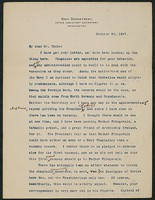 Letter, October 26, 1897, Theodore Roosevelt to James Jeffrey Roche