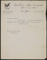 Letter, November 16, 1898, Theodore Roosevelt to James Jeffrey Roche