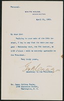 Letter, April 21, 1902, Theodore Roosevelt to James Jeffrey Roche