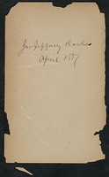 James Jeffrey Roche autograph, August 1887
