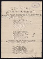 Image: "The Praise of Deirdre," poem, 1906 October 4
