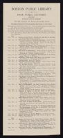Image: Boston Public Library free public lecture program, 1922-1923