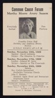 Image: Common Cause Forum fliers and handbills, 1929, undated