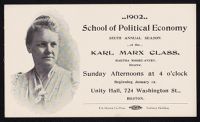 Image: Karl Marx Class programs and handbills, 1901-1902