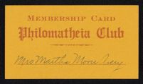 Image: Philomatheia Club membership cards, 1916, 1918, undated