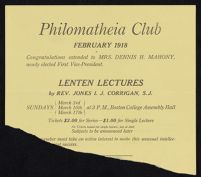 Image: Philomatheia Club programs, 1916-1918