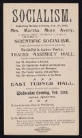 Image: Scientific Socialism lecture ticket and handbill, 1898 February 21