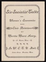 Image: Six Socialist Talks on Woman's Economics and Civic Relations leaflets, undated