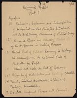 Image: "Economic Epochs," manuscript draft, undated