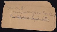 Image: "Resignation from the Socialist Party," notes, 1903