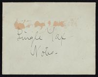 Image: "Single Tax," notes, undated