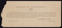 Announcement of second year, 1879 October 8
