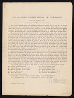 Second year program of lectures, 1880 April 26