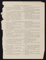 Third year program of lectures, 1880 or 1881