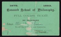 "Full Course" ticket, approximately 1883