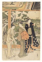 Votive Picture Hall at Mukōjima, woodblock print, ink and color on paper