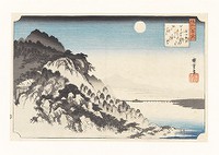 Autumn Moon at Ishiyama Temple from the series Eight Views of Ômi, woodblock print, ink and color on paper