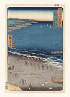 Kazusa Province: Yasashi Bay from the series Famous Places in the Sixty-odd Provinces, woodblock print, ink and color on paper