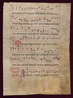 Antiphonal leaves, Italy, vespers and antiphons for Magnificat