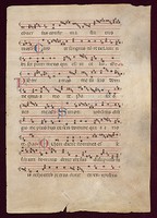 Antiphonal leaves, Italy, matins for St. Michael Archangel and St. Peter