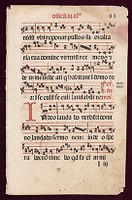 Antiphonal leaf, France, &quot;dominica iii.xlme&quot;, printed on paper