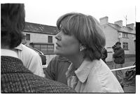 O&#39;Toole&#39;s Bar, Loughinisland, County Down the day after Loyalist gun attack on customers, interior of the bar and people who came to express sympathy, including Eddie McGrady, Sir Patrick Mayhew, and SKY TV