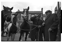 Farmers &quot;hit hands&quot; to complete a horse sale, Fair Day, Castlewellan, County Down