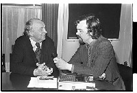 A.L. Lloyd being interviewed by BBC radio&#39;s Paddy O&#39;Flaherty