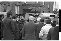 Andy Tyrie and protestors and members of Royal Ulster Constabulary (RUC), Castlewellan