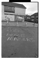 Graffiti, &quot;F--- the Stickies: Peacemakers&quot; and &quot;Up the Provos,&quot; Flying Horse Estate, Downpatrick