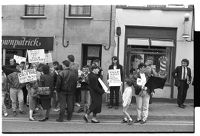 Sinn Fein protest against shooting death of Colm Marks by the Royal Ulster Constabulary (RUC), Downpatrick