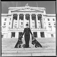 PC Heather Lissett Day, Royal Ulster Constabulary (RUC) dog handler, Stormont Building, Belfast