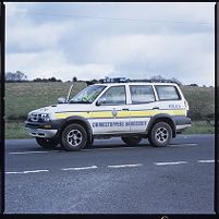 Royal Ulster Constabulary (RUC) crest on a car