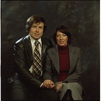 Dominic Cunningham, editor of Irish Independent, with his wife