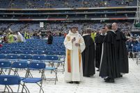 International Eucharistic Congress, 50th, Final Day Ceremony, including shots of Marc Ouellet and the concelebrants, Croke Park Gaelic Athletic Association (GAA) Stadium, Dublin